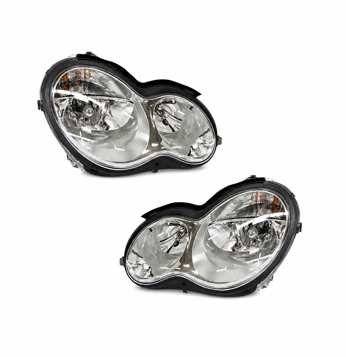 Mercedes-Benz C-Class Halogen Headlight Set — Driver & Passenger Side
