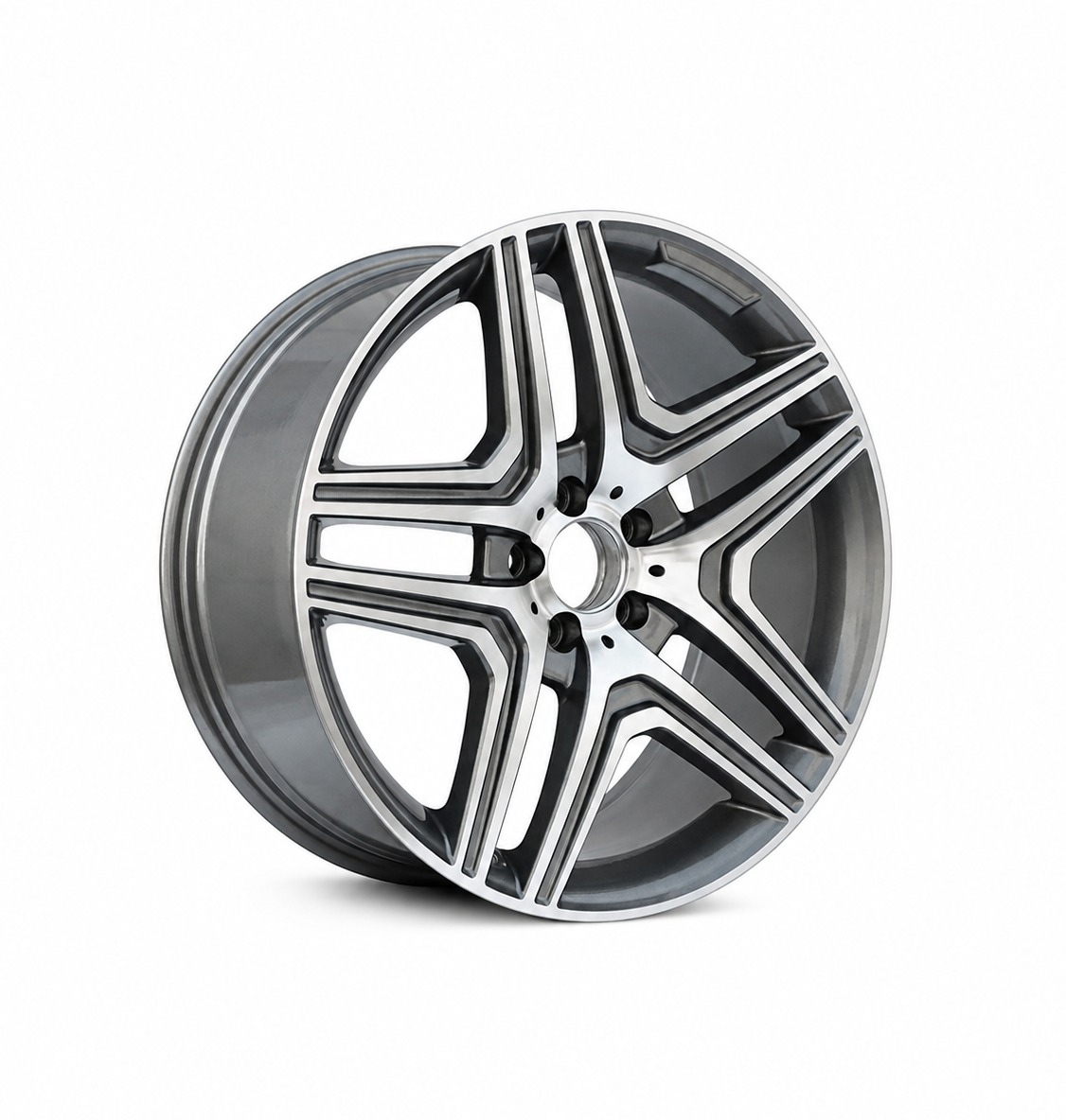 IPW W824 17×8 Gunmetal Machined Face Wheel — 5x112